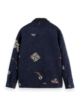 SCOTCH AND SODA Swirl Poetry Jacquard Trucker Jacket at Gravity NYC